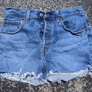 Levi's original frayed jean shorts gently used